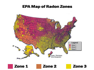 EPA Radon Map